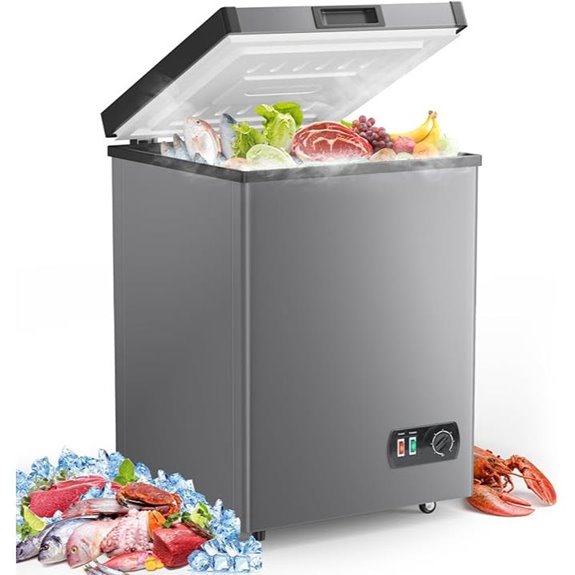 4.2 Cu Ft Compact Chest Freezer with Fast Cooling