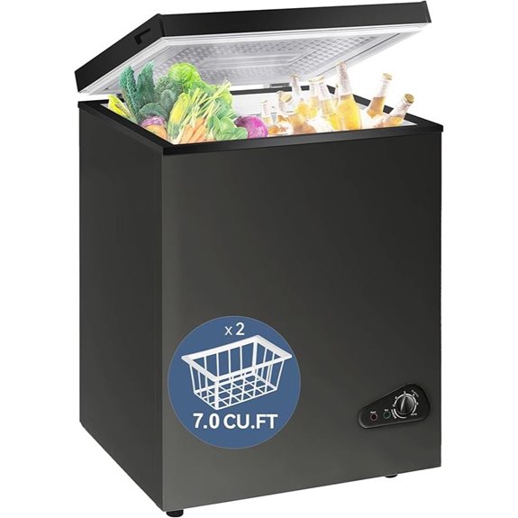 7.0 Cu Ft Energy-Saving Chest Freezer with Basket