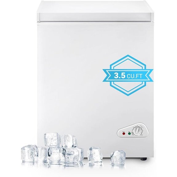 Mini Chest Freezer 3.5 Cu.Ft with Adjustable Temp