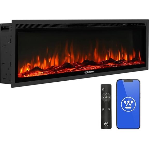 Westinghouse 50 Inch Electric Fireplace Heater with Alexa