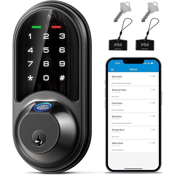 Veise RZ07 Smart Lock with App & Biometric Controls