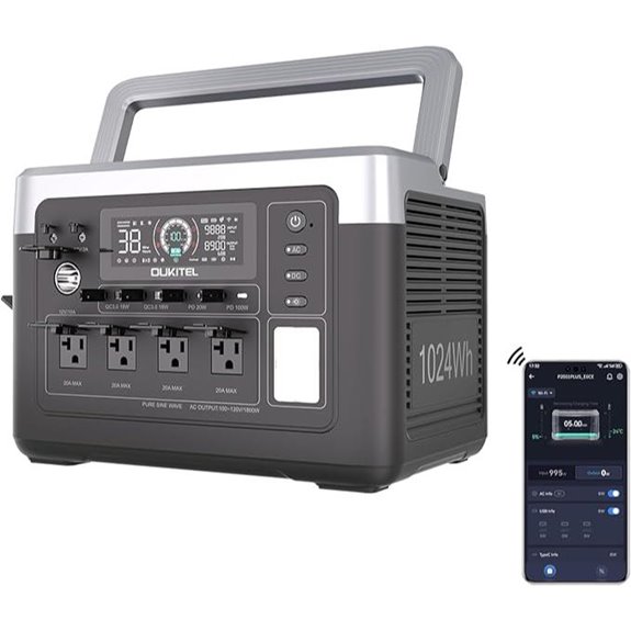 OUKITEL P1000 Plus Solar Generator with App Control