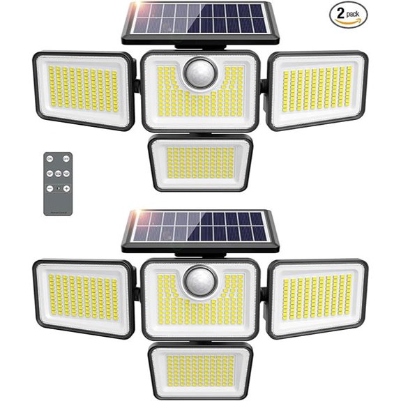 4500LM Solar Motion Sensor Wall Lights (2 Pack)