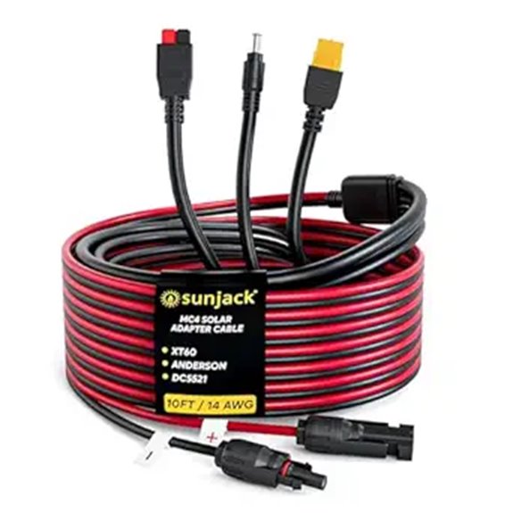 SunJack MC4 Solar Panel Adapter Cable for Power Stations