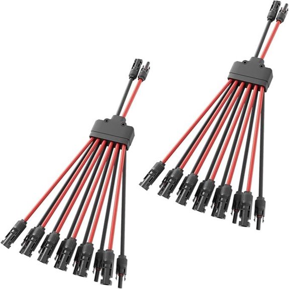 Solar Panel Y Branch Connectors 2 Pack