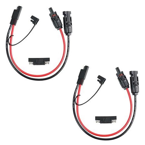2Pcs 10AWG Solar Panel Connector Cable Set