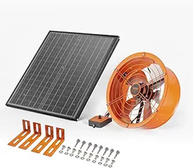 VEVOR Solar Gable Mount Exhaust Fan with Thermostat