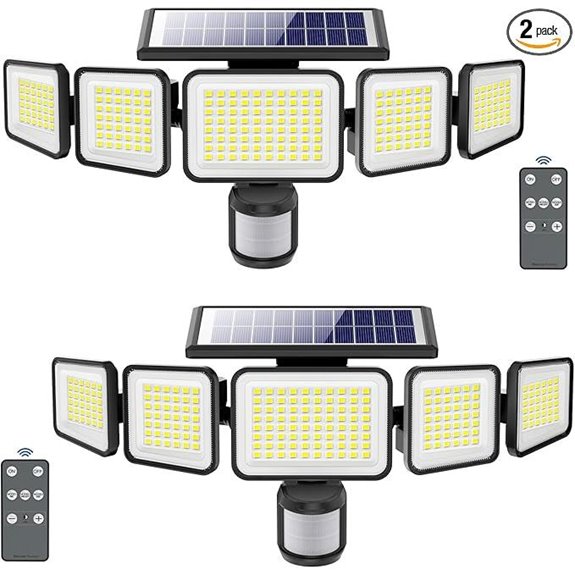 4000LM Solar Motion Sensor Wall Lights (2 Pack)