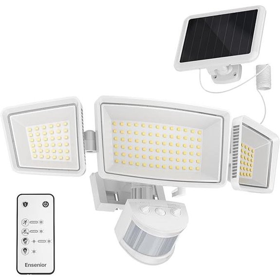 Ensenior 5 Motion Sensor Solar Flood Lights with Remote
