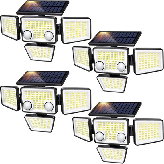 Outdoor Solar Motion Flood Lights (4 Pack)