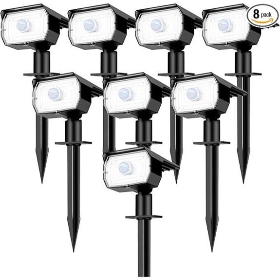 8 Pack Solar Motion Sensor Outdoor Landscape Lights