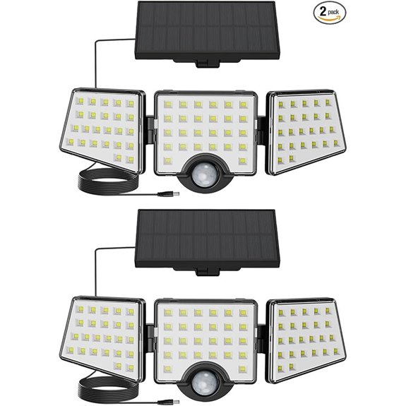 Solar Motion-Activated Outdoor Wall Lights (2 Pack)