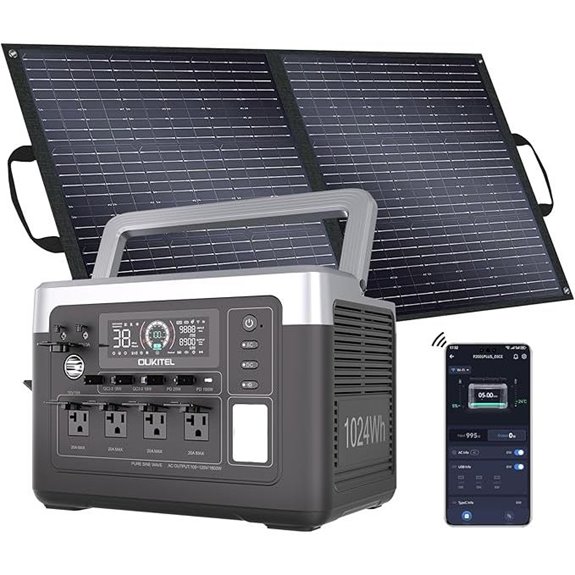 OUKITEL P1000 Plus Solar Generator with Panel