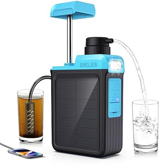 3-in-1 Solar Water Filter with Hand Pump