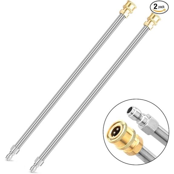 Pressure Washer Extension Wands 2 Pack 17 Inch Stainless Steel