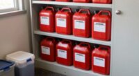 store gasoline safely outdoors