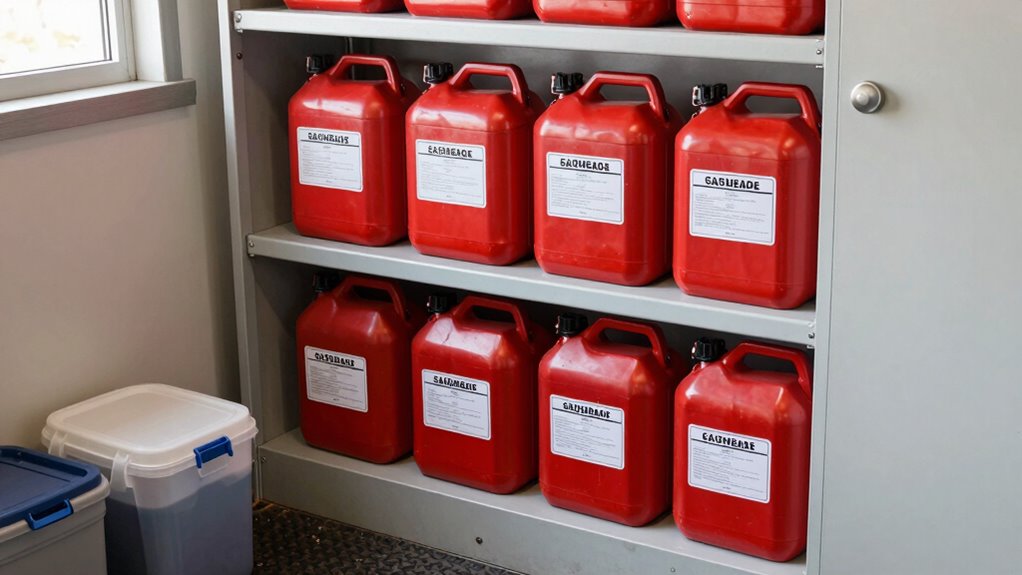 store gasoline safely outdoors