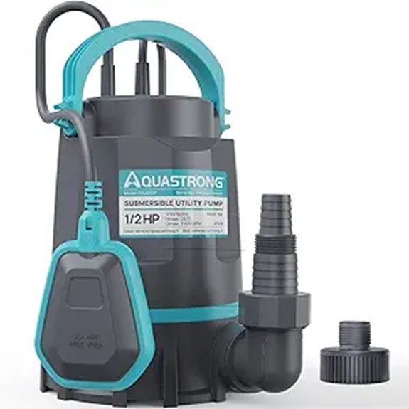 Aquastrong 1/2 HP Submersible Utility Pump with Float