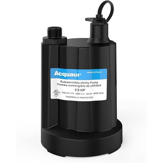 Acquaer 1/3 HP Submersible Water Pump with Cord