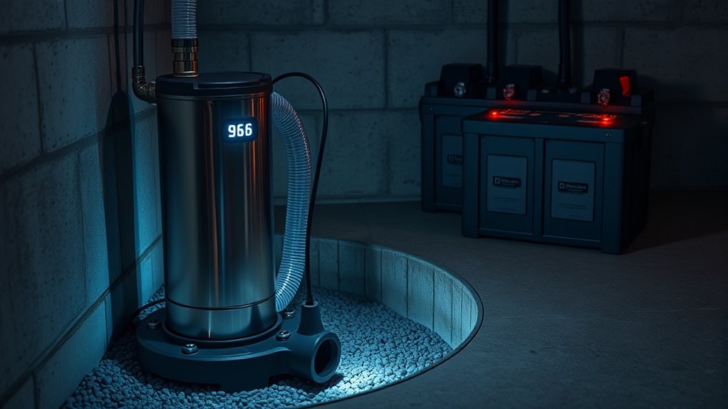 sump pump backup features