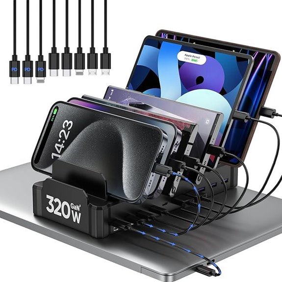Zobirez 10-Port 320W USB-C Charging Station