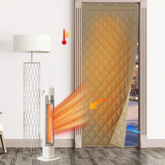 RYB HOME Thermal Insulated Door Curtain W34 x L82