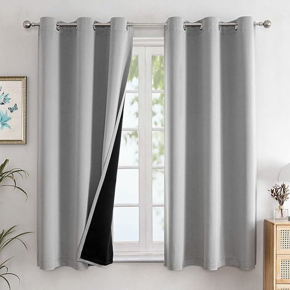 ChrisDowa Blackout Curtains with Thermal Insulation Set