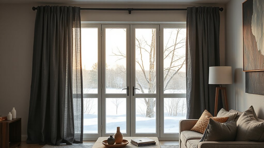 top draft blocking thermal curtains