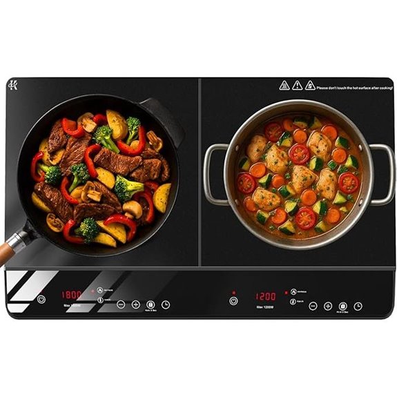 touch controlled dual burner