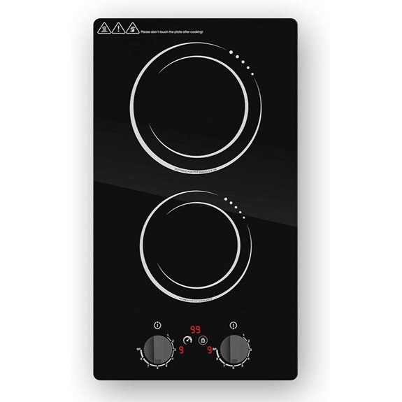 touch screen double induction cooktop