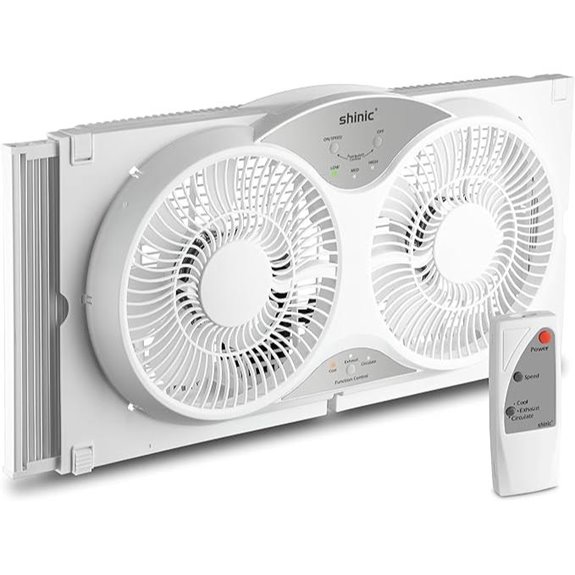 Shinic 9 Twin Window Fan with Remote Control