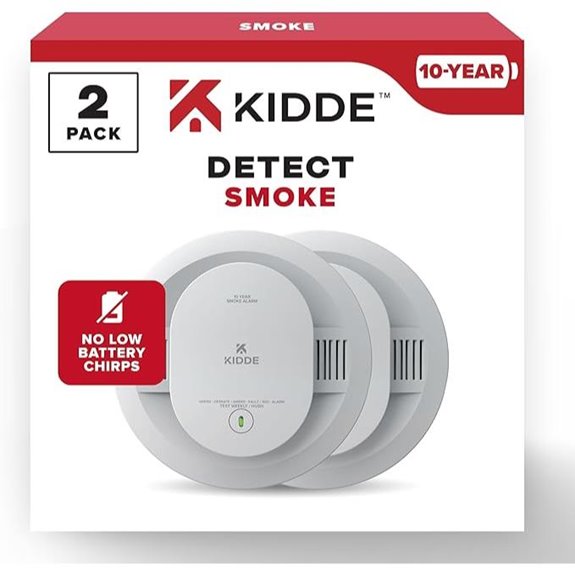 Kidde 10-Year Battery Smoke Detectors (2-Pack)