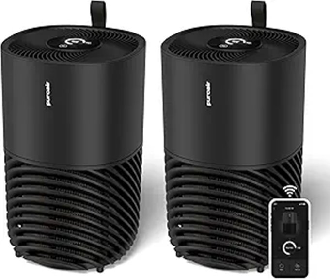 PuroAir 130b Smart Air Purifiers for Home (2 Pack)