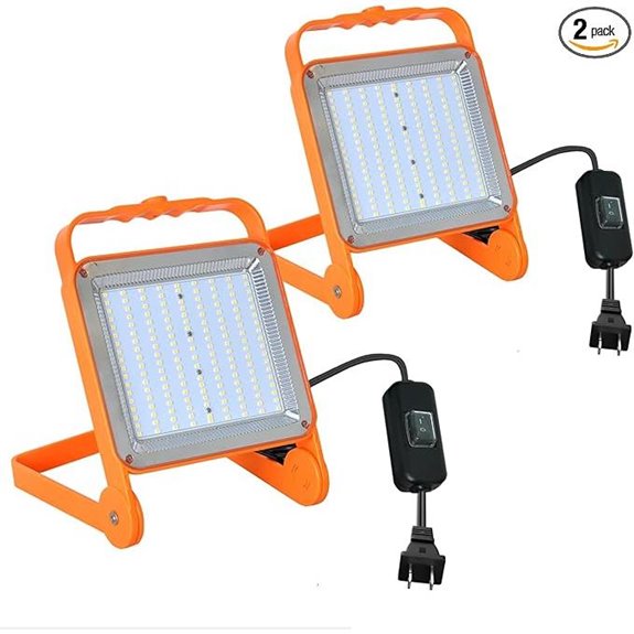 2-Pack 50W Waterproof LED Work Lights (8000LM)