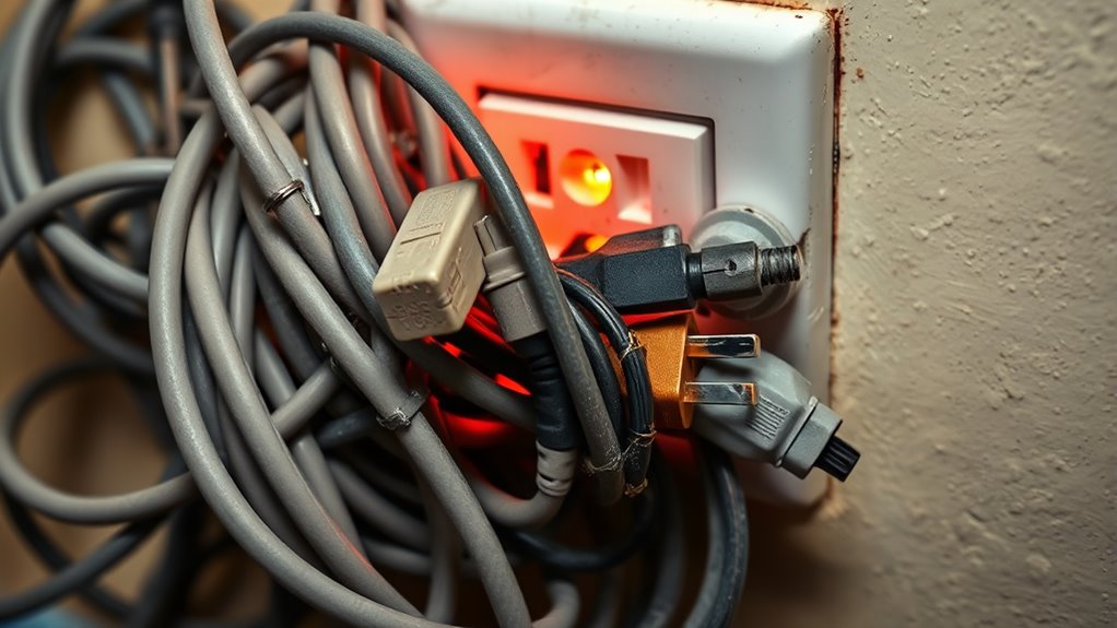 unplug inspect and call electrician