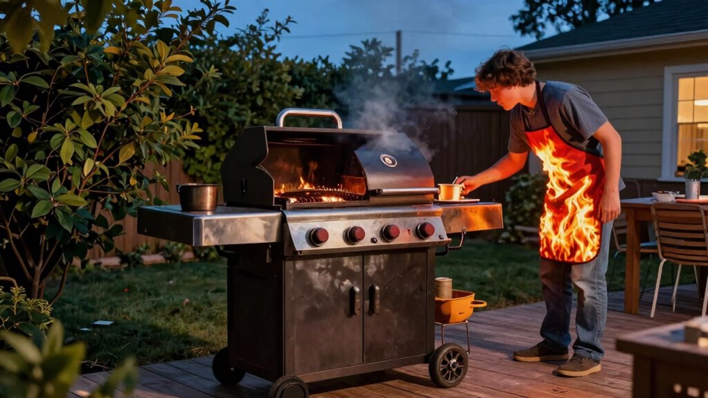 unsafe outdoor grilling practices