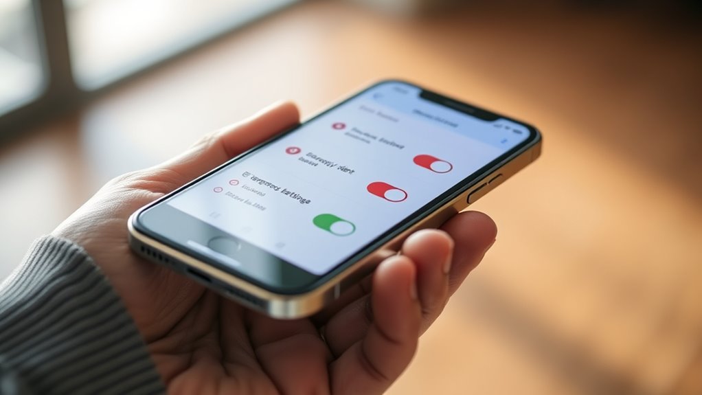 verify and update alert settings