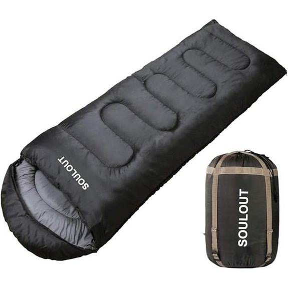 3-4 Season Sleeping Bag with Waterproof Compression Sack