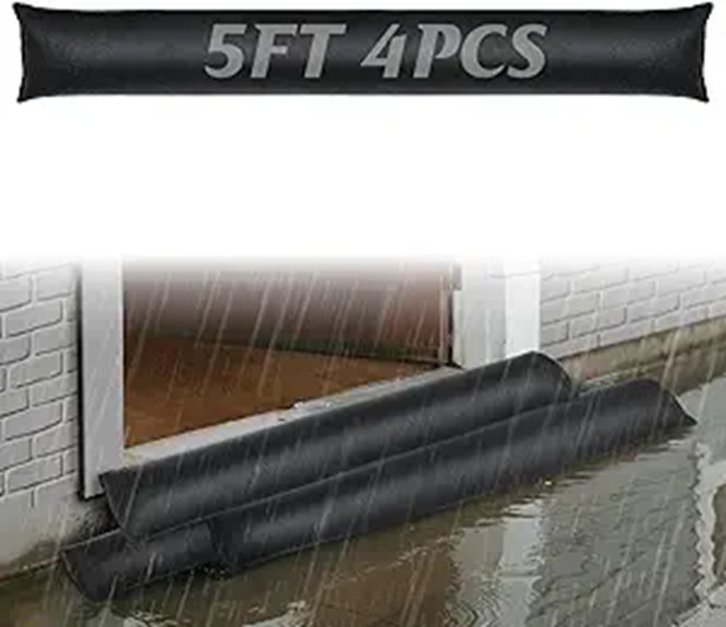 4-Pack Water Activated Flood Barriers for Home
