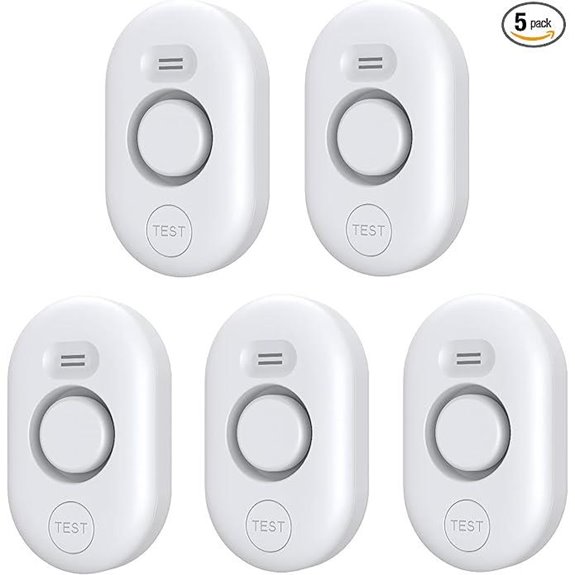 5 Pack Water Leak Detectors with 100dB Alarm