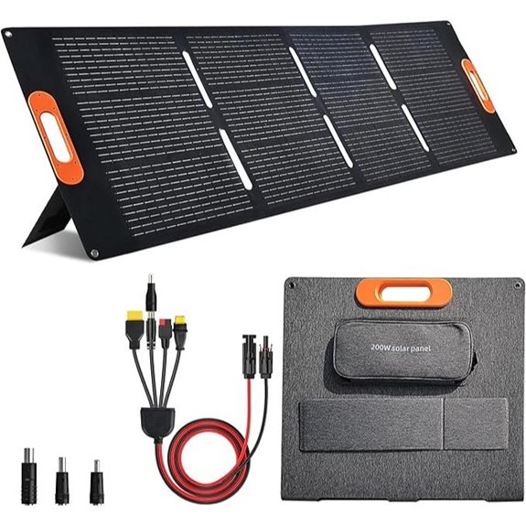 200W Waterproof Portable Solar Panel with Kickstand