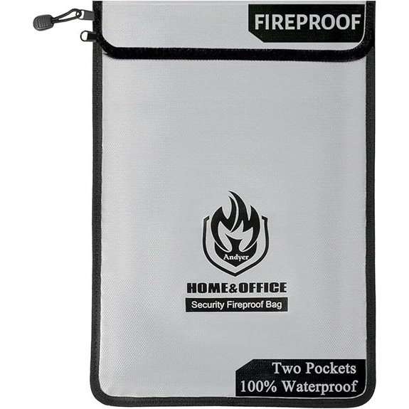 Fireproof Waterproof Document Bag with Zipper