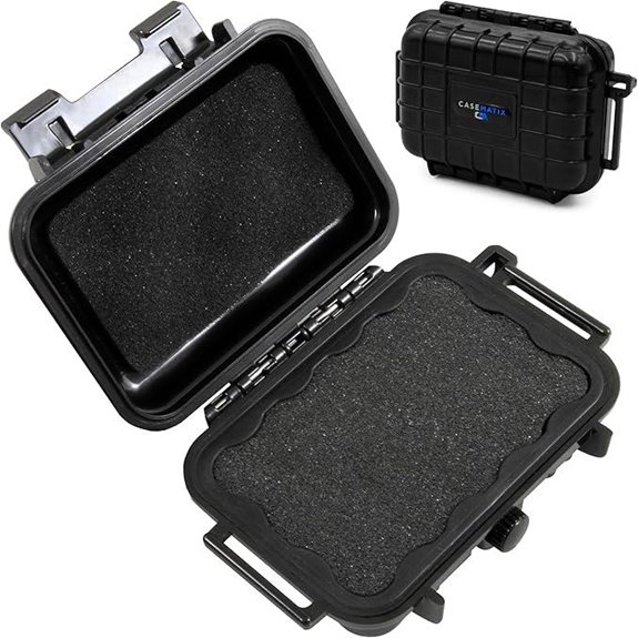 CASEMATIX Waterproof Small Hard Case with Foam Interior