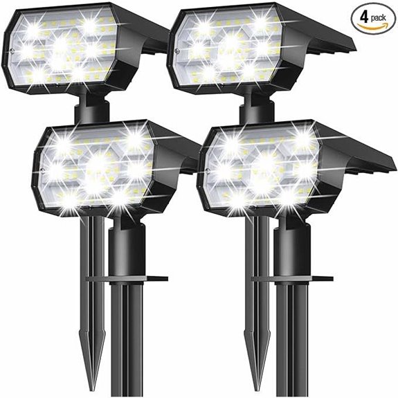 NYMPHY Solar Waterproof LED Garden Lights (4 Pack)