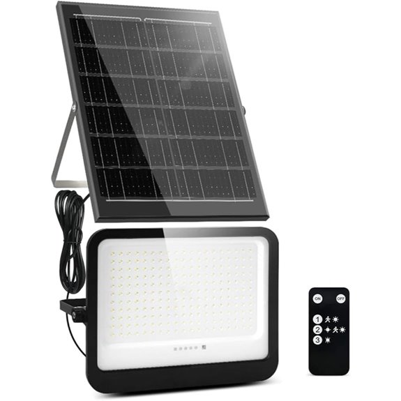LED Solar Flood Lights with Remote Waterproof 16.4 ft