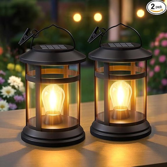 Outdoor Waterproof Solar Lanterns (2 Pack)