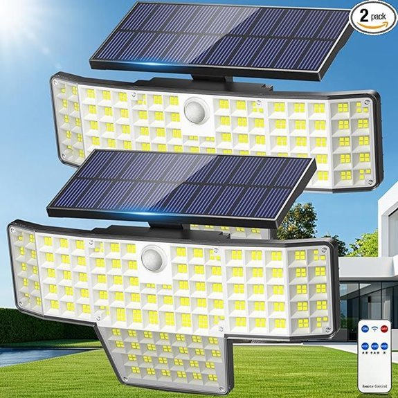 Solar Outdoor Solar Lights 2 Pack 448 LED Waterproof