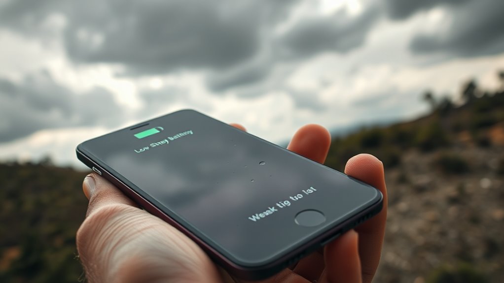 weak signal drains battery
