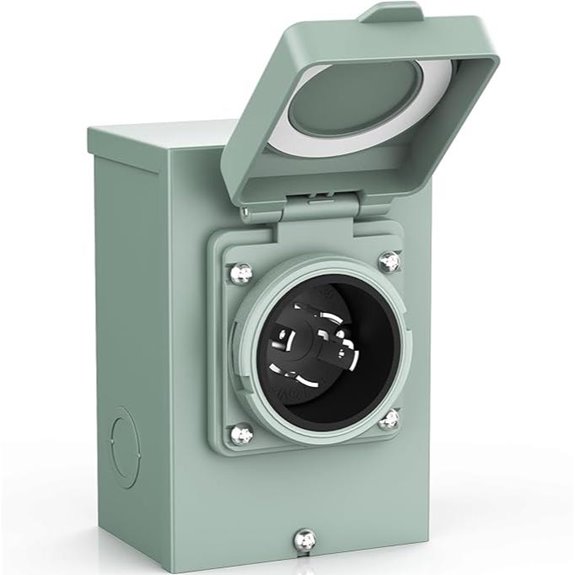Generator Inlet Box 30 Amp NEMA L14-30P Weatherproof