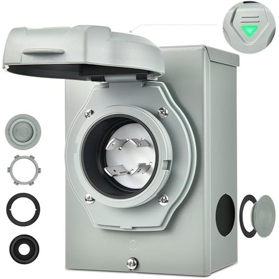 Kohree 30A Generator Power Inlet Box Weatherproof